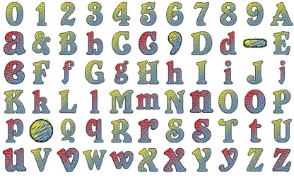 Eva Iridescent 2 Color Block Font