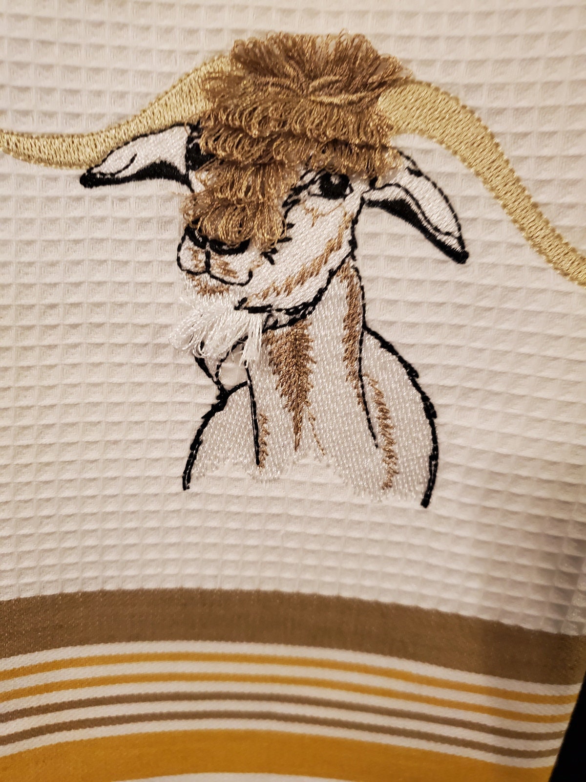 Cute Fringed Farm Goat