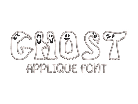 Halloween Ghost Font Applique