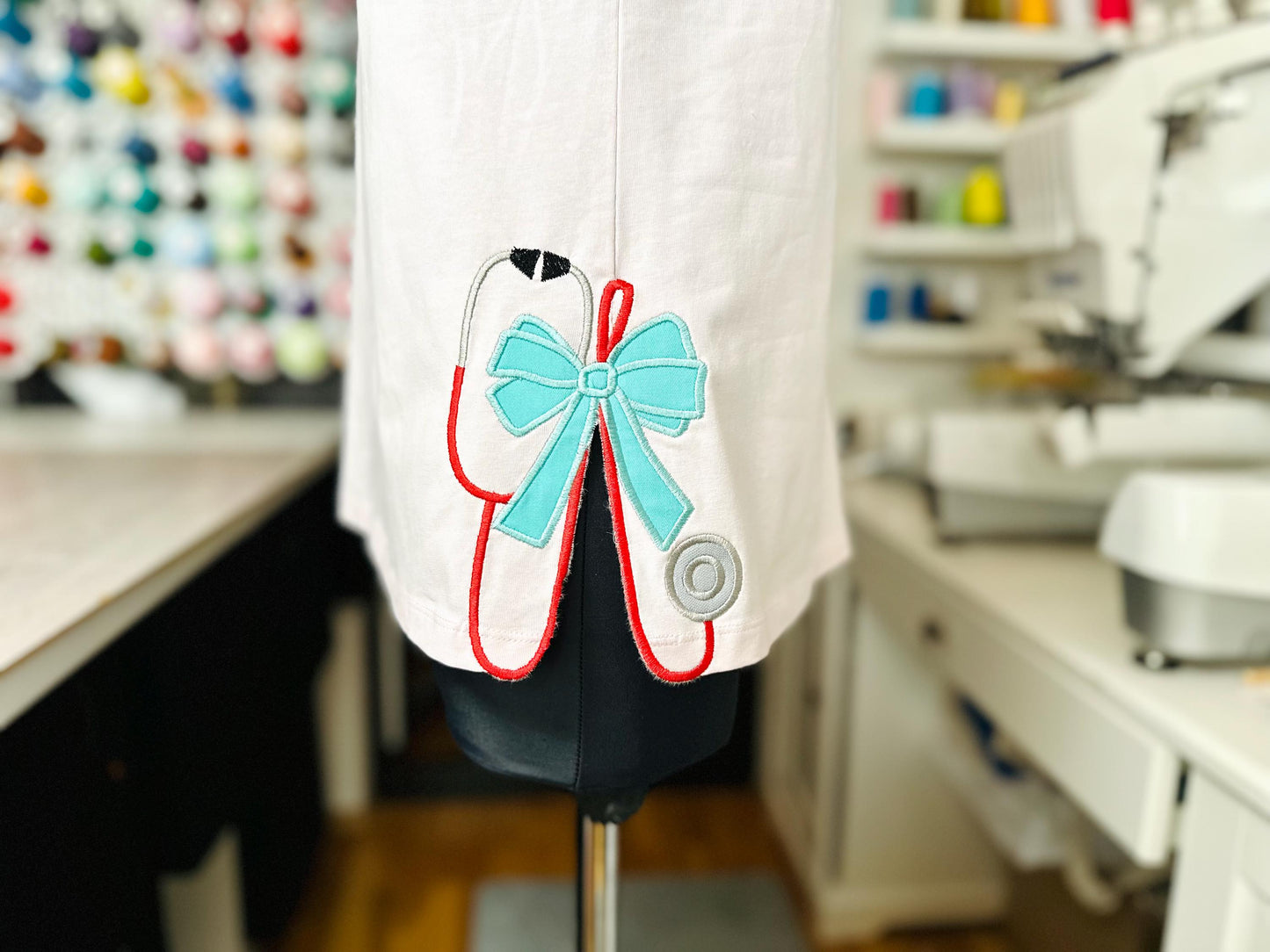 Therapist Medic Stethoscope with Bow Applique