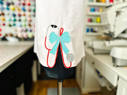 Therapist Medic Stethoscope with Bow Applique