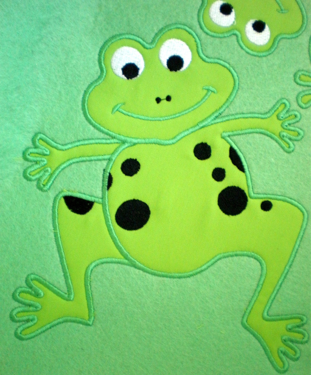 Frog Family Fill Stitch and Applique