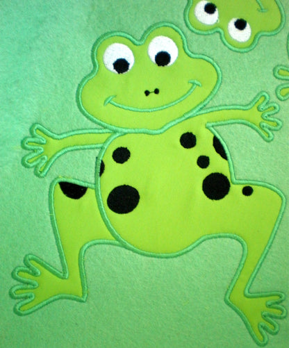 Frog Family Fill Stitch and Applique