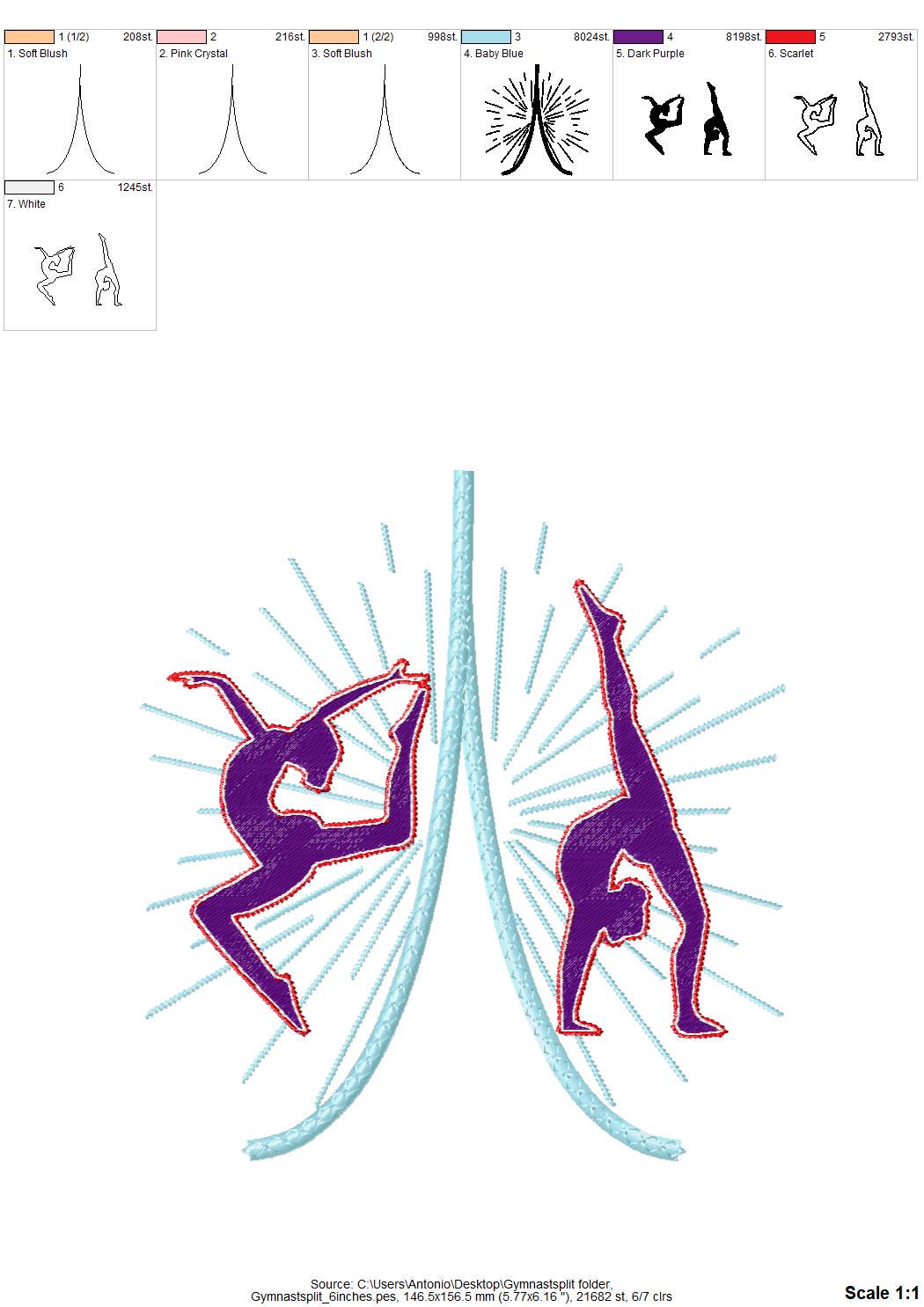 Gymnast Dancer Split Side Seam