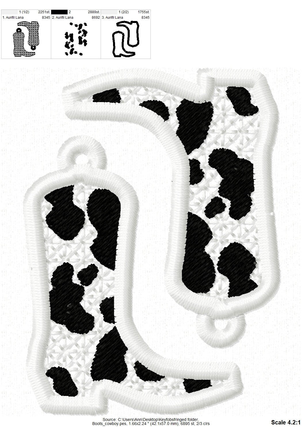 Cowboy Cowgirl Boots and Hat Earrings