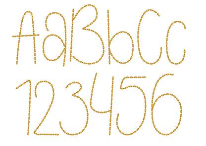 Hand Stitch Effect Font