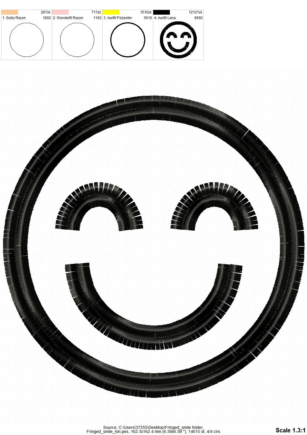 Big Fringed Happy Face