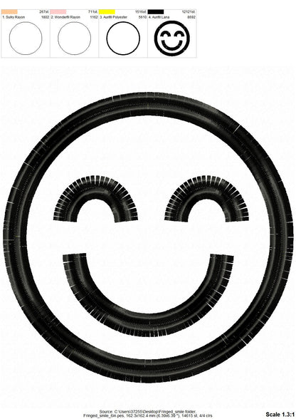 Big Fringed Happy Face