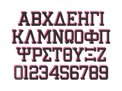 Varsity Block Shadow Sororities Greek Font