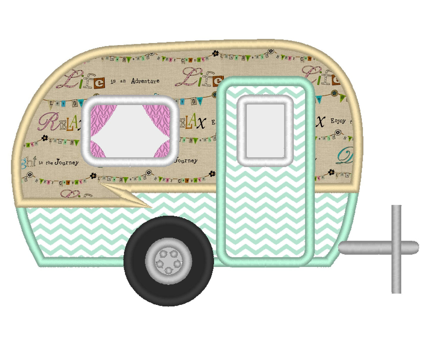 Summer Holiday Camper Van Applique