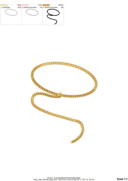 Cowboy Boots and Rope Applique