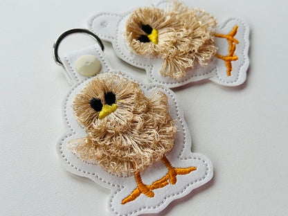 Cute Fringed Chick Keychain