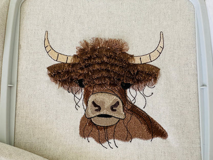Big Fringed Highland Cow