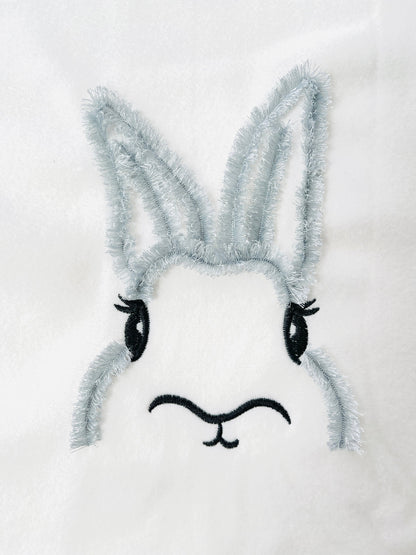 Fringed Easter Peeking Bunny