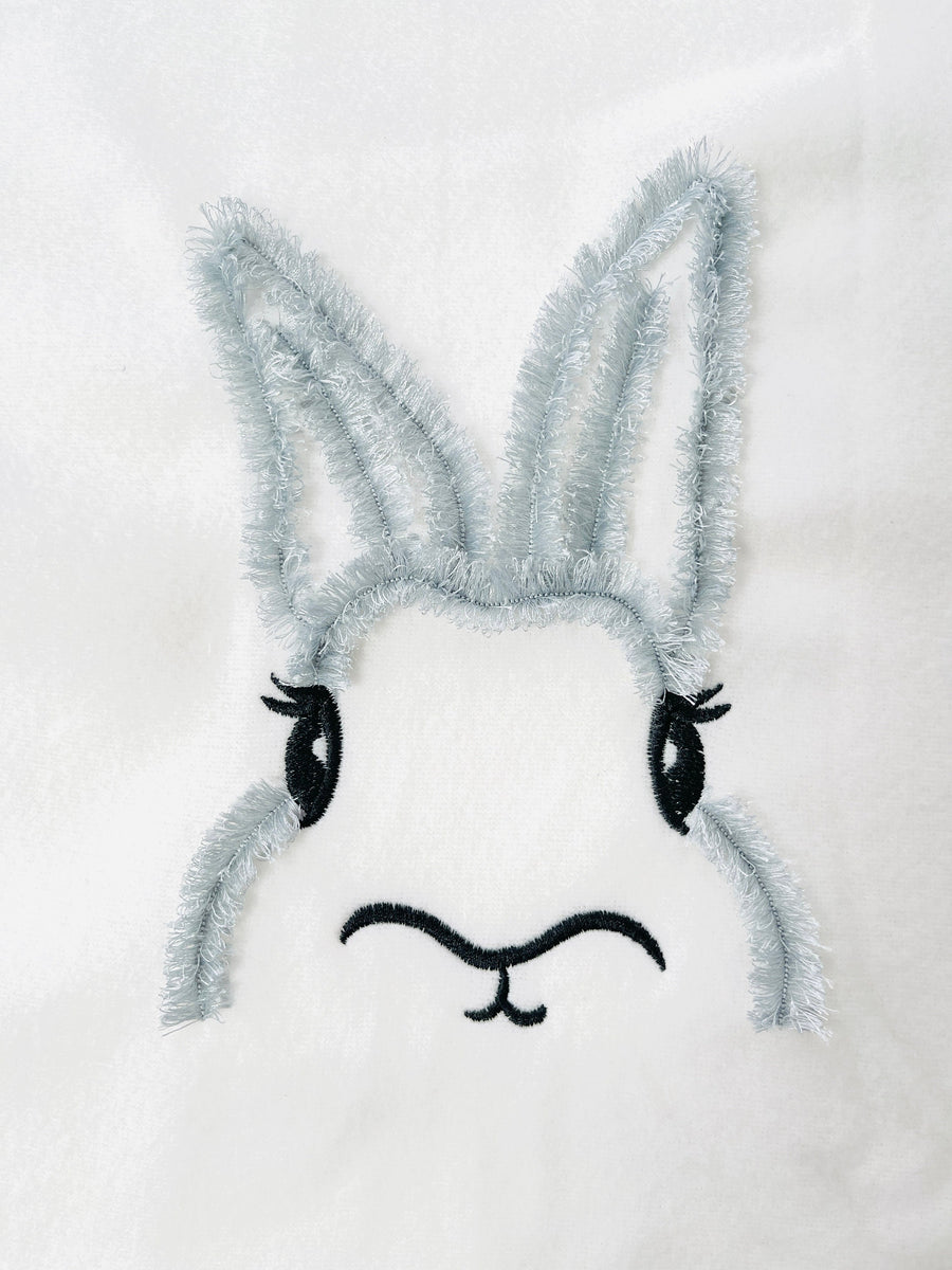 Fringed Easter Peeking Bunny