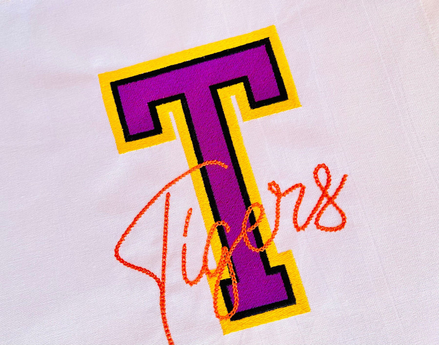 Big 2-Outlines Fill Stitch Athletic Varsity Font