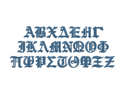 Old Style Textured Waffle Stitch Greek Font