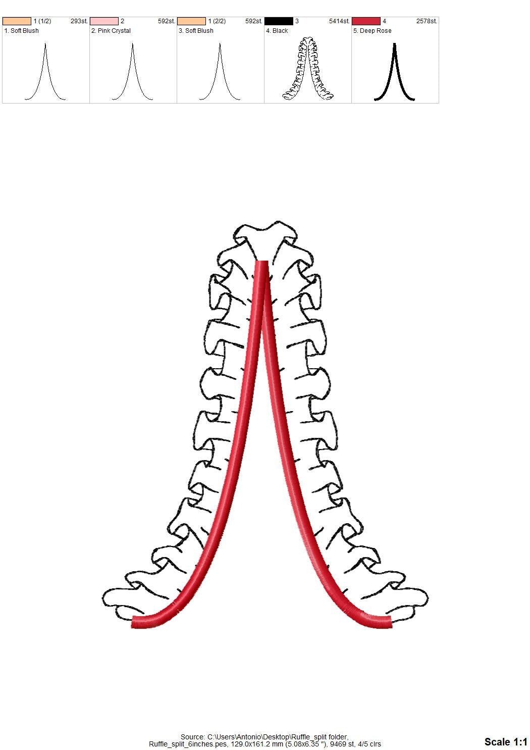 Ruffle Split Side Seam