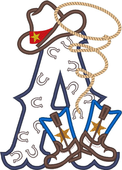 Cowboy Kicking Boots Boys Font
