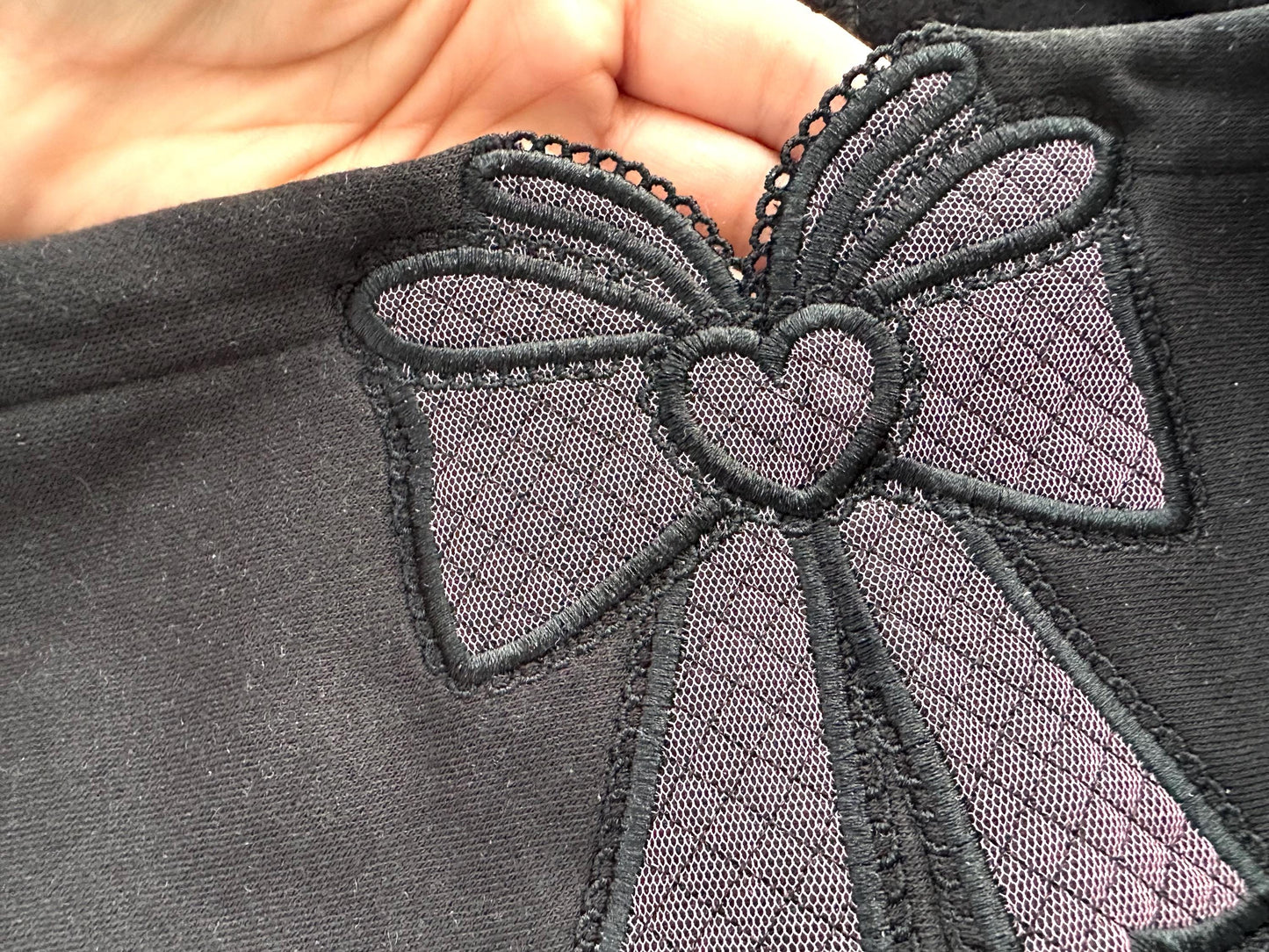 Coquette Lace Butterfly Bow Applique