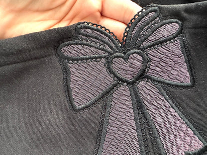 Coquette Lace Butterfly Bow Applique