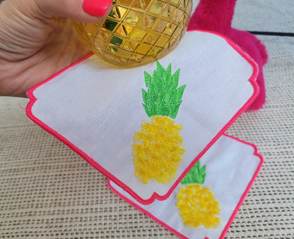 Fringed Pineapple Napkin ITH