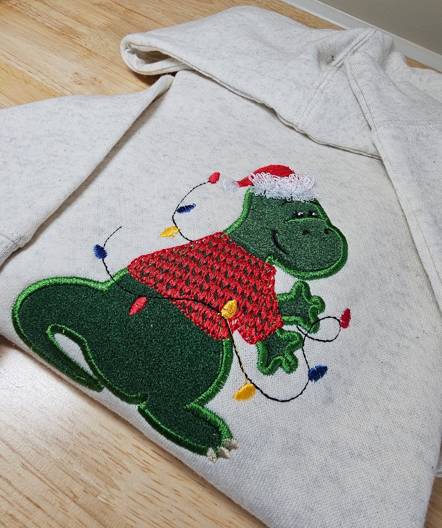 Little Christmas Dinosaur Applique