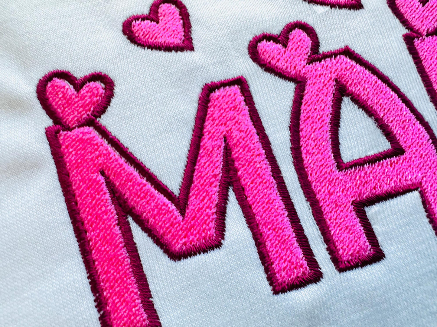 Heart Monogram FONT fill stitch and satin outline alphabet SET of 2