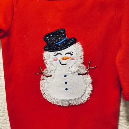 Fringed Snowman Applique