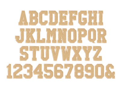 Faux Chenille Sport Block Font