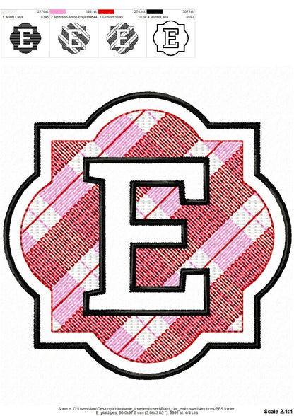 Plaid Classic Embossed Towel Monogram