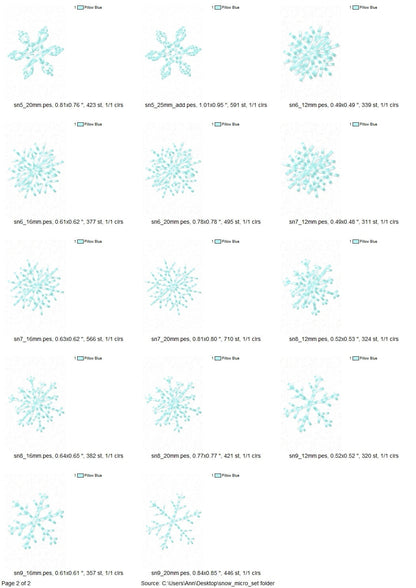 Micro Mini Single Snowflake Set of 8