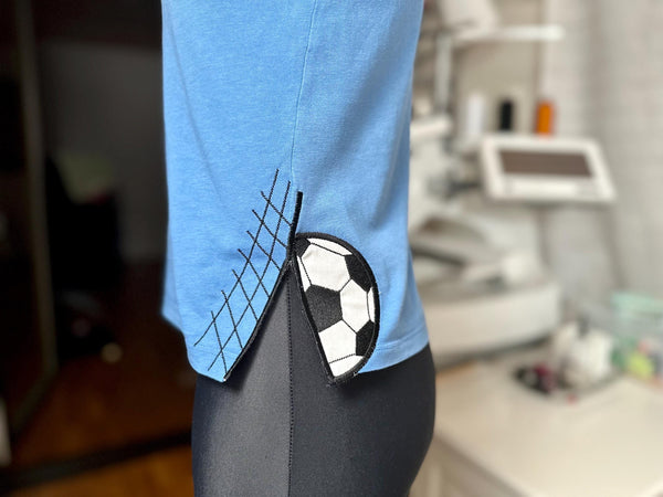 Sports Soccer Ball Split Side Seam Applique Embroidery 4" 5" 5.5" 6" 7" | PES DST JEF | Artapli