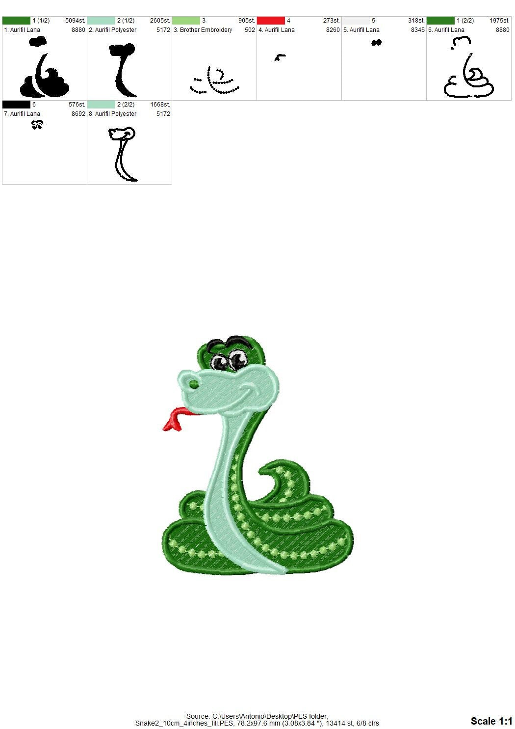 Snakes Set Of 2 Single Snake