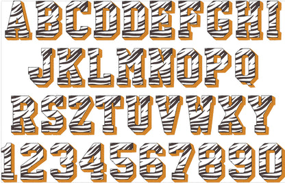 Wild Animal Patterned Font Set of 5