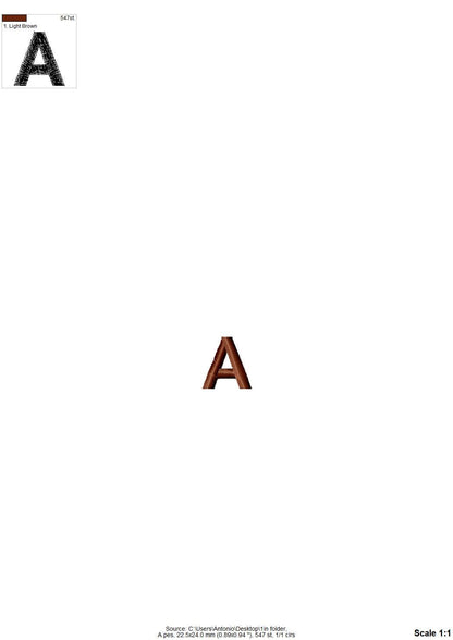 Satin stitch Mini Block Font machine embroidery designs tiny small