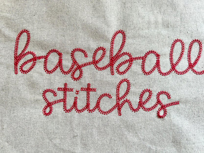 Sports Baseball Stitch Hanwritten Font