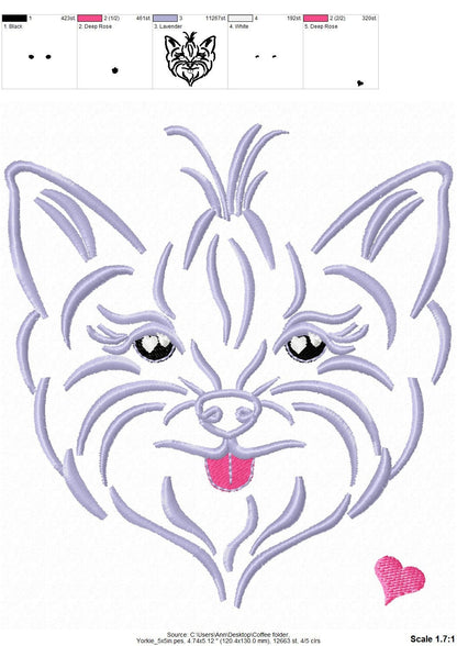 Chihuahua Dog pet little puppy machine embroidery designs in multiple