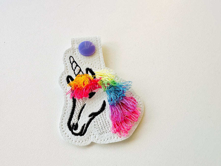 Magic Unicorn Fringed Keychain