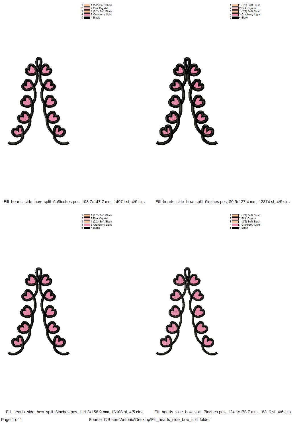 Heart Curl Split Side Seam