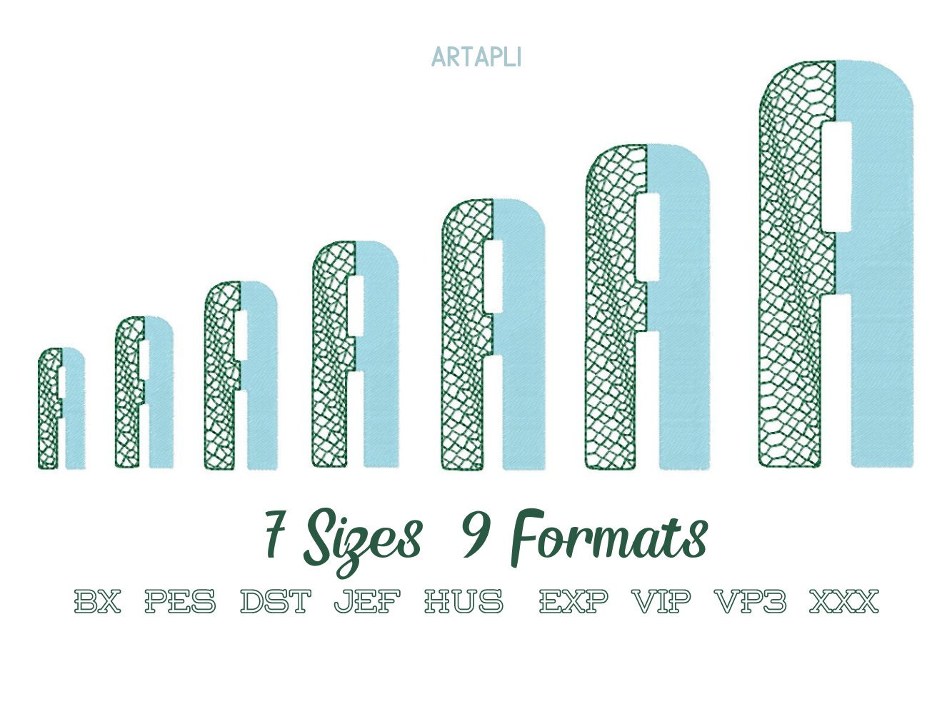 Duo Split Patterned Font Set of 2