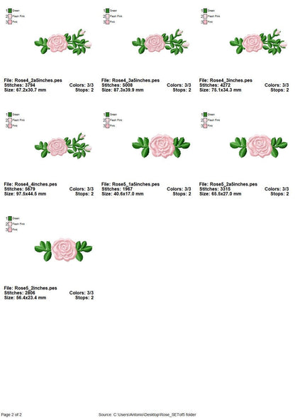 Accent Mini Rose Flower Set of 5