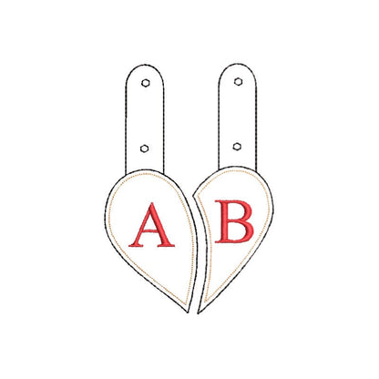 Split Heart Puffy Puff 3D Foam Keychain