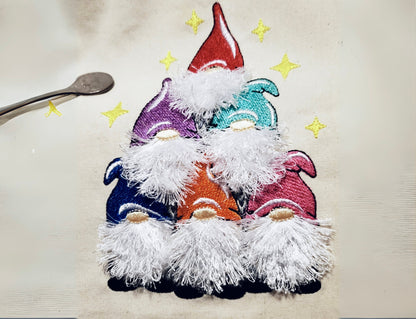 Fringed Christmas Gnome Stack of 6