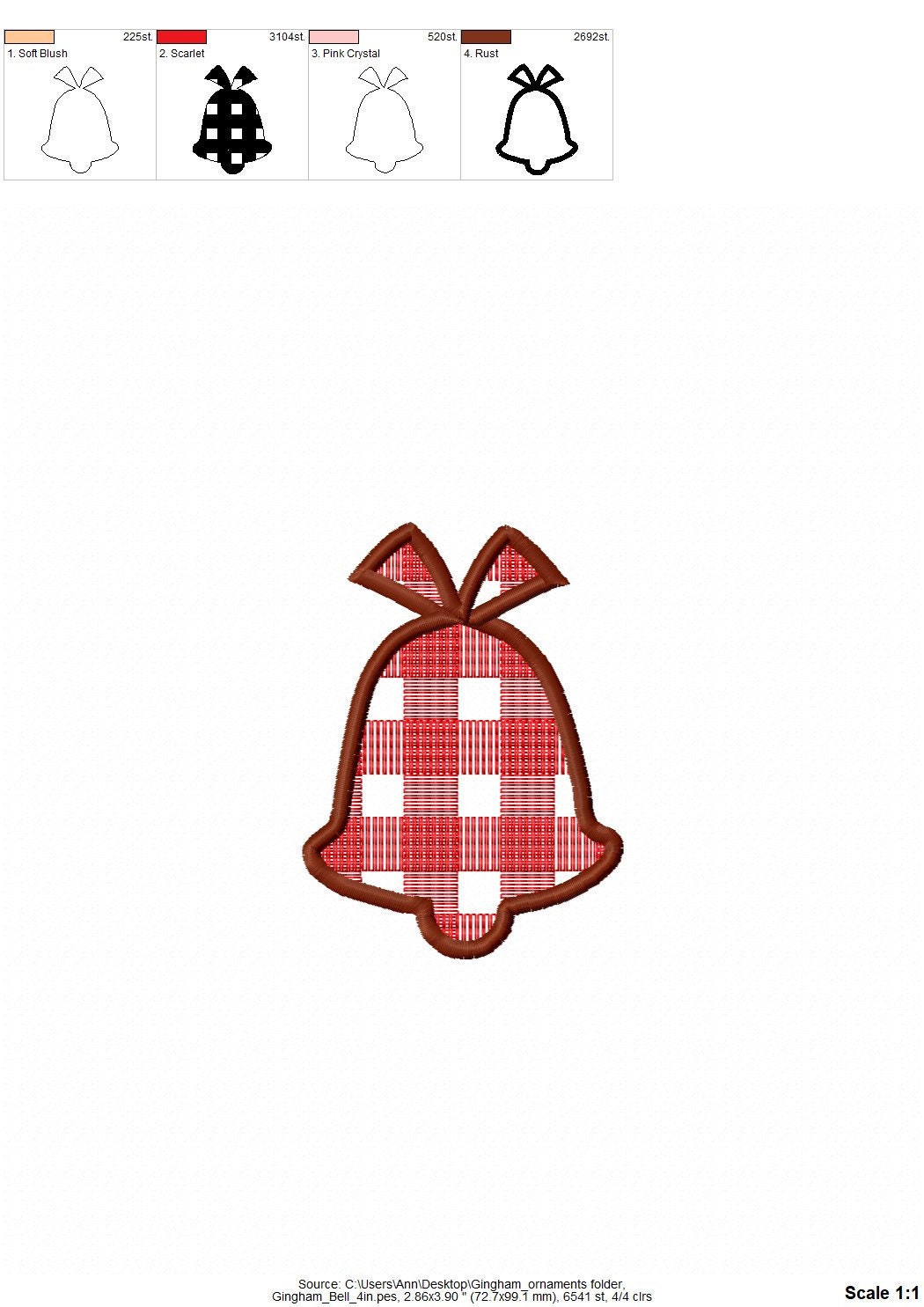 Plaid Patterned Christmas Tree Ornaments