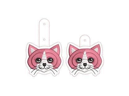 Fringed Kitten Kitty Cat Keychain