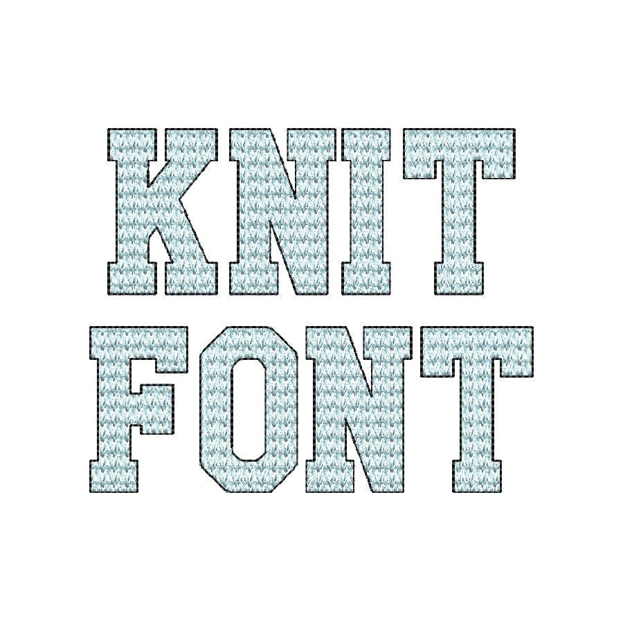 Knitted Knit Effect Light Stitch Sport Font
