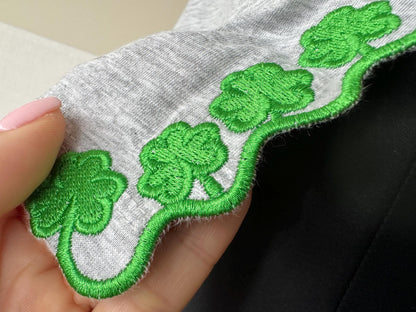Shamrock Clover Scalloped Split Side Seam