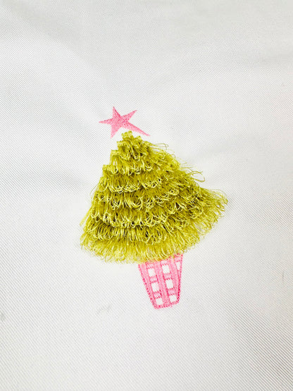 Three Single Fringed Christmas trees