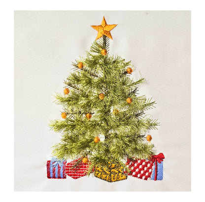 Fringed Christmas Tree with Gifts
